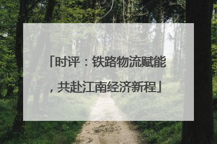 时评：铁路物流赋能，共赴江南经济新程