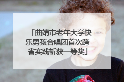 曲靖市老年大学快乐男孩合唱团首次跨省实践斩获一等奖