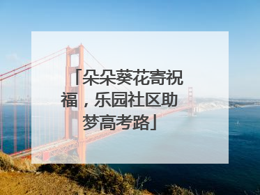 朵朵葵花寄祝福，乐园社区助梦高考路