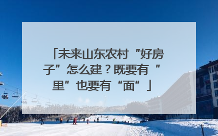 未来山东农村“好房子”怎么建？既要有“里”也要有“面”