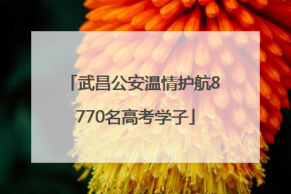 武昌公安温情护航8770名高考学子