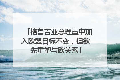 格鲁吉亚总理重申加入欧盟目标不变，但欲先重塑与欧关系