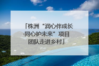 株洲“润心伴成长·同心护未来”项目团队走进乡村