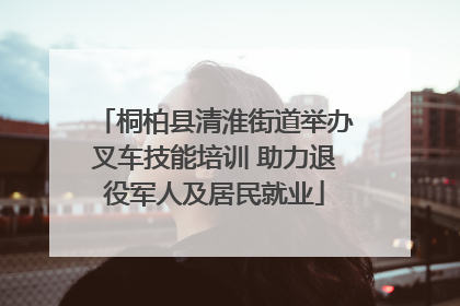 桐柏县清淮街道举办叉车技能培训 助力退役军人及居民就业
