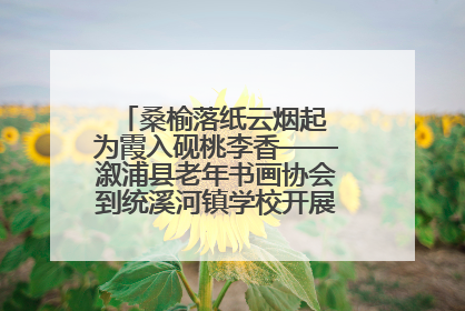 桑榆落纸云烟起 为霞入砚桃李香——溆浦县老年书画协会到统溪河镇学校开展书画进校园活动