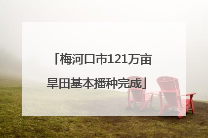 梅河口市121万亩旱田基本播种完成
