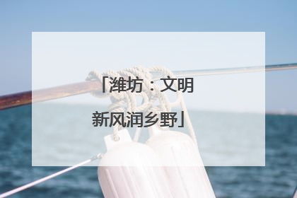 潍坊：文明新风润乡野