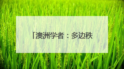 澳洲学者：多边秩序岂能屈从霸权逻辑？美国不要高估了自己的重要性