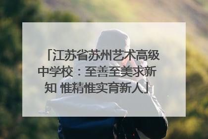 江苏省苏州艺术高级中学校：至善至美求新知 惟精惟实育新人