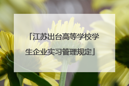 江苏出台高等学校学生企业实习管理规定