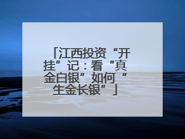 江西投资“开挂”记：看“真金白银”如何“生金长银”
