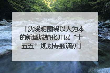沈晓明围绕以人为本的新型城镇化开展“十五五”规划专题调研