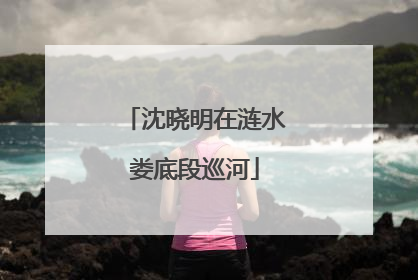 沈晓明在涟水娄底段巡河