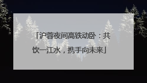 沪蓉夜间高铁动卧：共饮一江水，携手向未来