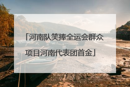 河南队笑捧全运会群众项目河南代表团首金
