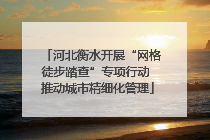 河北衡水开展“网格徒步踏查”专项行动 推动城市精细化管理