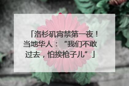 洛杉矶宵禁第一夜！当地华人：“我们不敢过去，怕挨枪子儿”