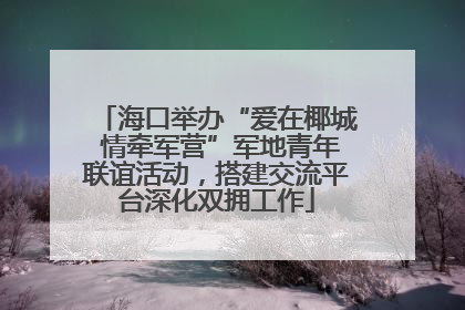 海口举办“爱在椰城 情牵军营”军地青年联谊活动，搭建交流平台深化双拥工作