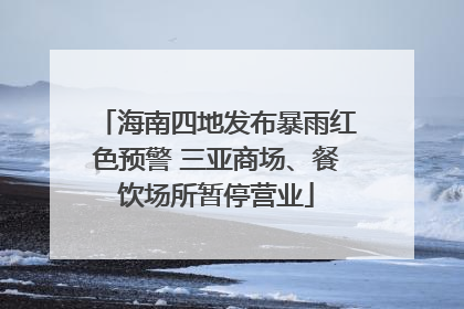 海南四地发布暴雨红色预警 三亚商场、餐饮场所暂停营业