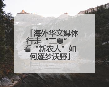 海外华文媒体行走“三夏” 看“新农人”如何逐梦沃野