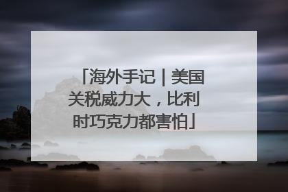 海外手记｜美国关税威力大，比利时巧克力都害怕