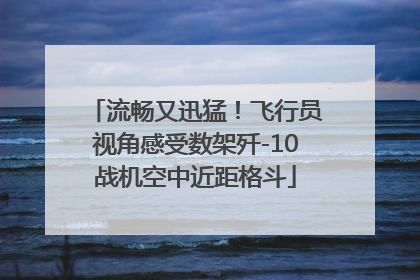 流畅又迅猛！飞行员视角感受数架歼-10战机空中近距格斗