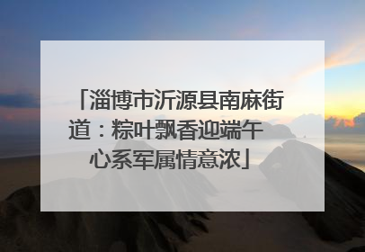 淄博市沂源县南麻街道：粽叶飘香迎端午 心系军属情意浓