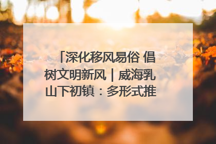 深化移风易俗 倡树文明新风｜威海乳山下初镇：多形式推进移风易俗 共筑文明和谐新风尚