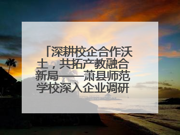 深耕校企合作沃土，共拓产教融合新局——萧县师范学校深入企业调研推动协同发展