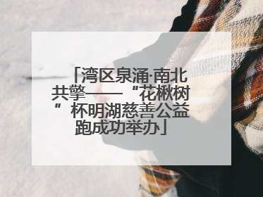 湾区泉涌·南北共擎——“花楸树”杯明湖慈善公益跑成功举办