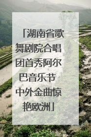 湖南省歌舞剧院合唱团首秀阿尔巴音乐节 中外金曲惊艳欧洲
