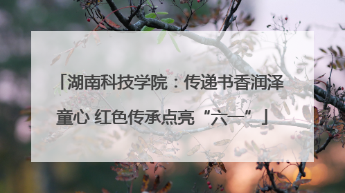 湖南科技学院：传递书香润泽童心 红色传承点亮“六一”