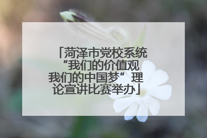 菏泽市党校系统“我们的价值观 我们的中国梦”理论宣讲比赛举办
