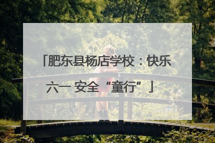 肥东县杨店学校：快乐六一 安全“童行”