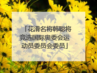 花滑名将韩聪将竞选国际奥委会运动员委员会委员