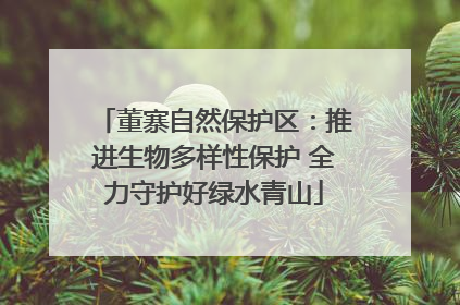 董寨自然保护区：推进生物多样性保护 全力守护好绿水青山