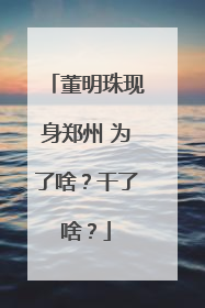 董明珠现身郑州 为了啥？干了啥？