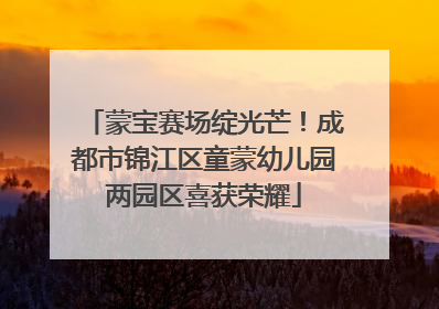 蒙宝赛场绽光芒！成都市锦江区童蒙幼儿园两园区喜获荣耀