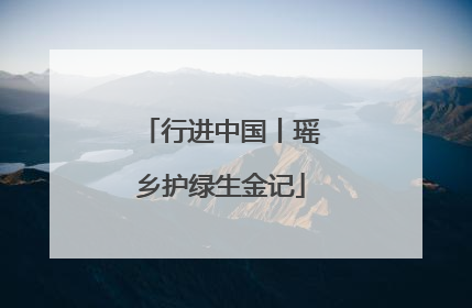 行进中国丨瑶乡护绿生金记