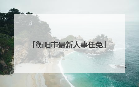 衡阳市最新人事任免