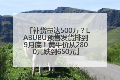 补货量达500万？LABUBU预售发货排到9月底！黄牛价从2800元跌到650元