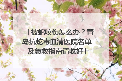 被蛇咬伤怎么办？青岛抗蛇毒血清医院名单及急救指南请收好
