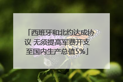 西班牙和北约达成协议 无须提高军费开支至国内生产总值5%