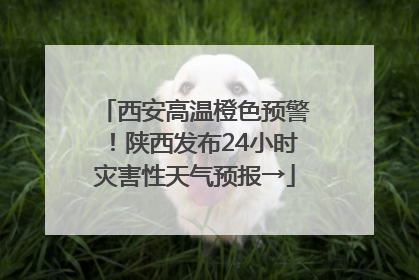 西安高温橙色预警！陕西发布24小时灾害性天气预报→