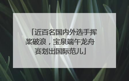 近百名国内外选手挥桨破浪，宝泉端午龙舟赛划出国际范儿