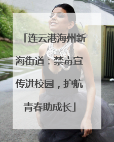 连云港海州新海街道：禁毒宣传进校园，护航青春助成长