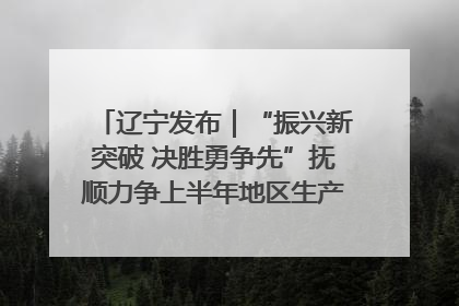 辽宁发布｜“振兴新突破 决胜勇争先”抚顺力争上半年地区生产总值增长7%左右