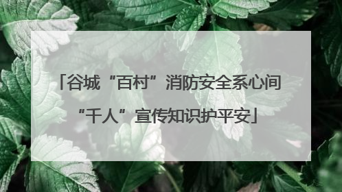 谷城“百村”消防安全系心间 “千人”宣传知识护平安