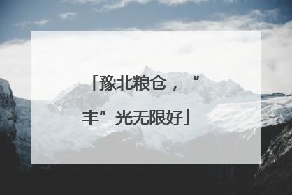 豫北粮仓，“丰”光无限好