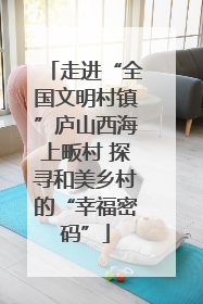 走进“全国文明村镇”庐山西海上畈村 探寻和美乡村的“幸福密码”